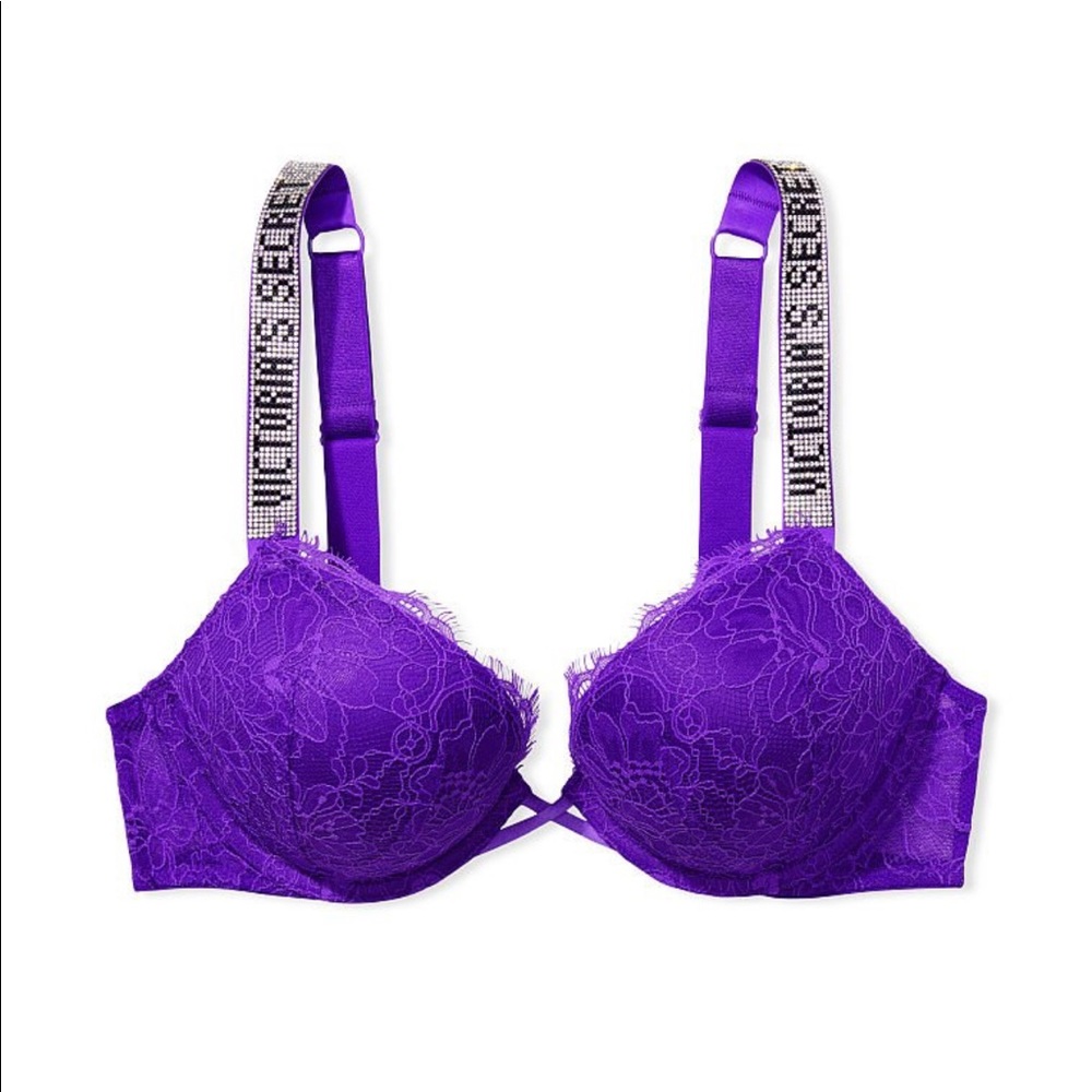Victoria Secret VERY SEXY BOMBSHELL Add 2 cup sizes. Purple Lace